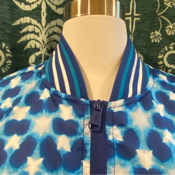 FP Movement Top Seed Lightweight Tennis Jacket NWT Free People Blue Print - Picture 14 of 15